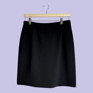 Ann Taylor Petite Black Lined Mini Skirt Size 10P